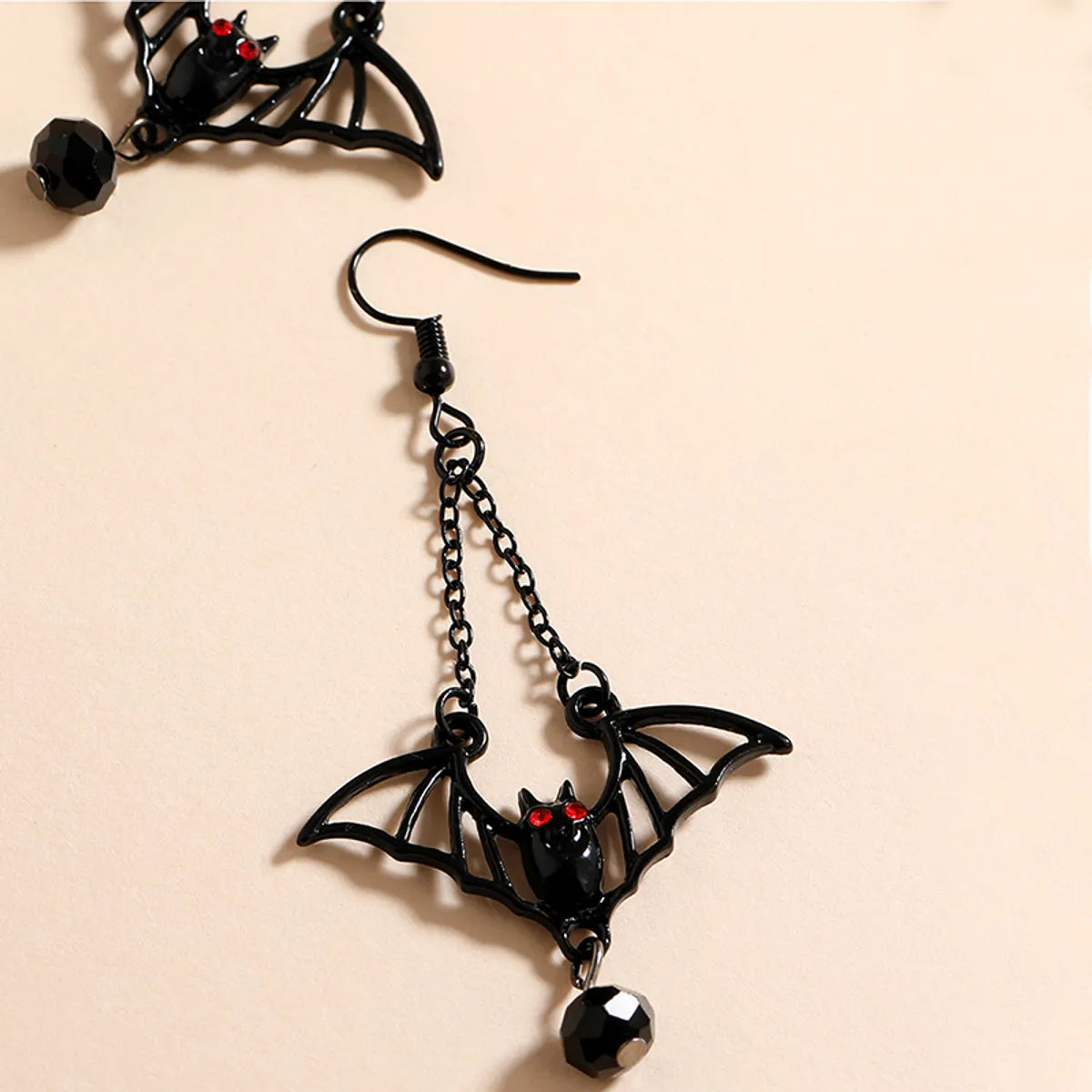 1 Pair Casual Gothic Bat Alloy Drop Earrings