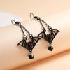 1 Pair Casual Gothic Bat Alloy Drop Earrings