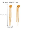 1 Pair Casual Hawaiian Classic Style C Shape Round Tassel Tassel Plating 304 Stainless Steel 14K Gold Plated Drop Earrings