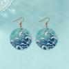 1 Pair Casual Hawaiian Marine Style Geometric Sea Wave Arylic Drop Earrings