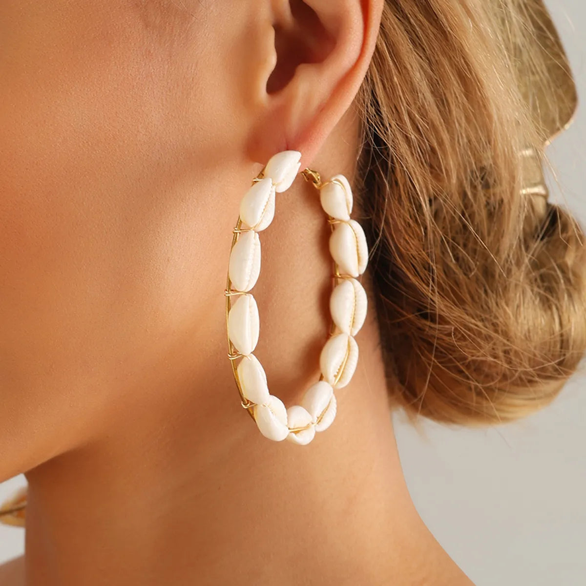 1 Pair Casual Hawaiian Vacation Shell Alloy Shell Earrings