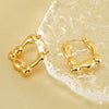 1 Pair Casual Heart Shape 304 Stainless Steel 18K Gold Plated Hoop Earrings
