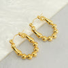 1 Pair Casual Heart Shape 304 Stainless Steel 18K Gold Plated Hoop Earrings