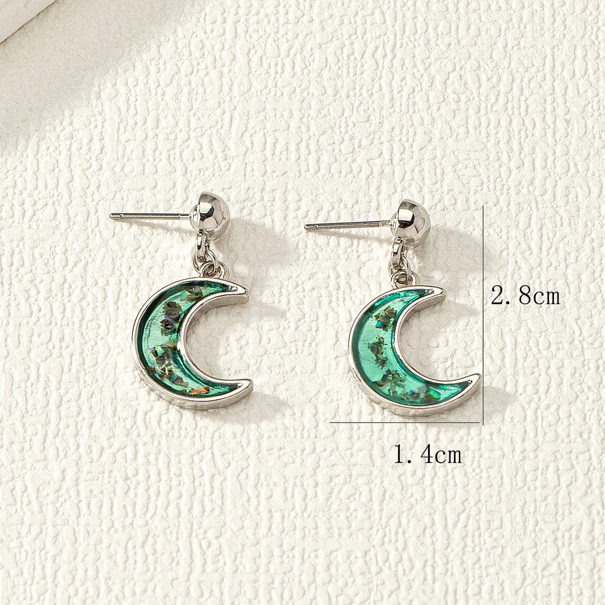 1 Pair Casual Hip-Hop Moon Alloy Drop Earrings