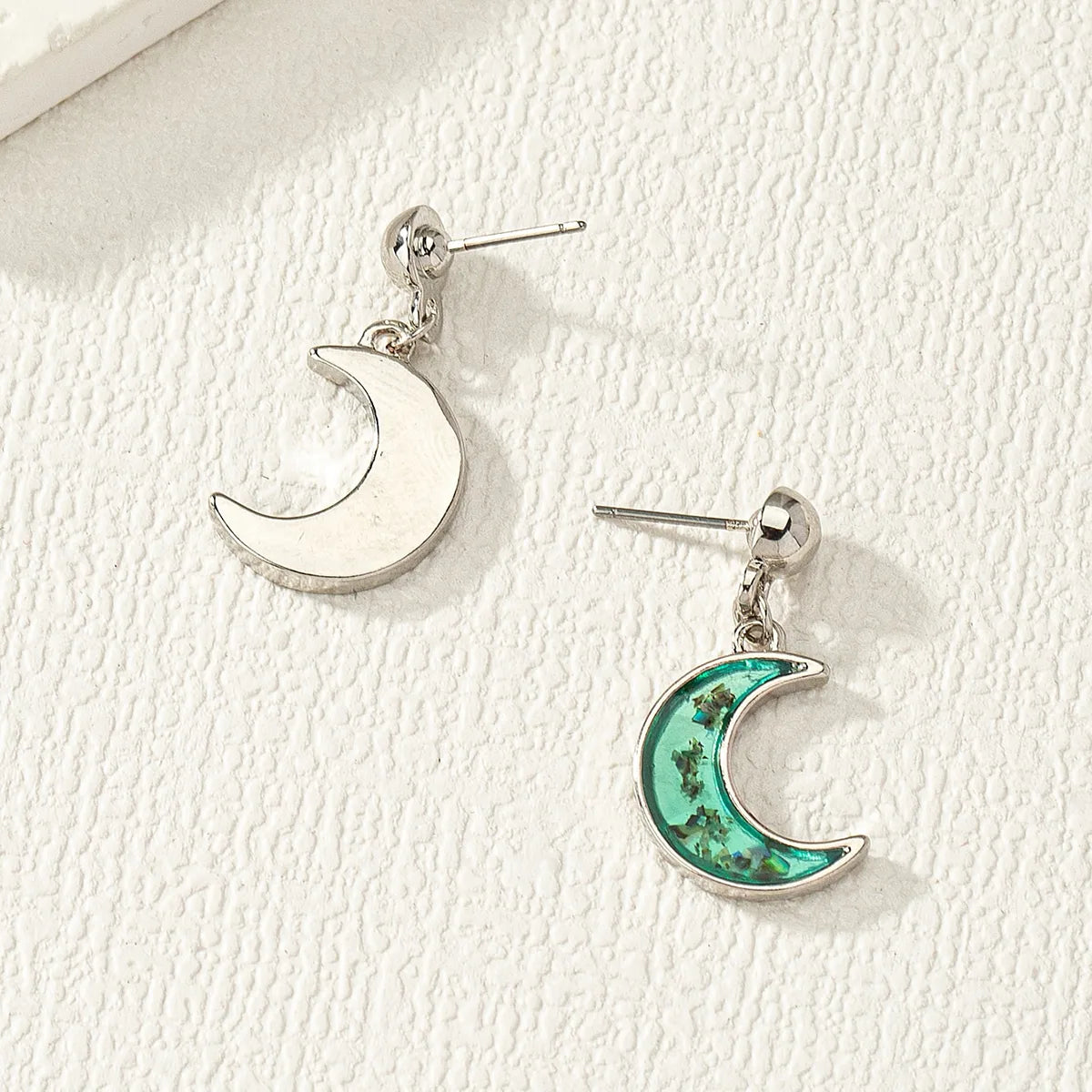 1 Pair Casual Hip-Hop Moon Alloy Drop Earrings