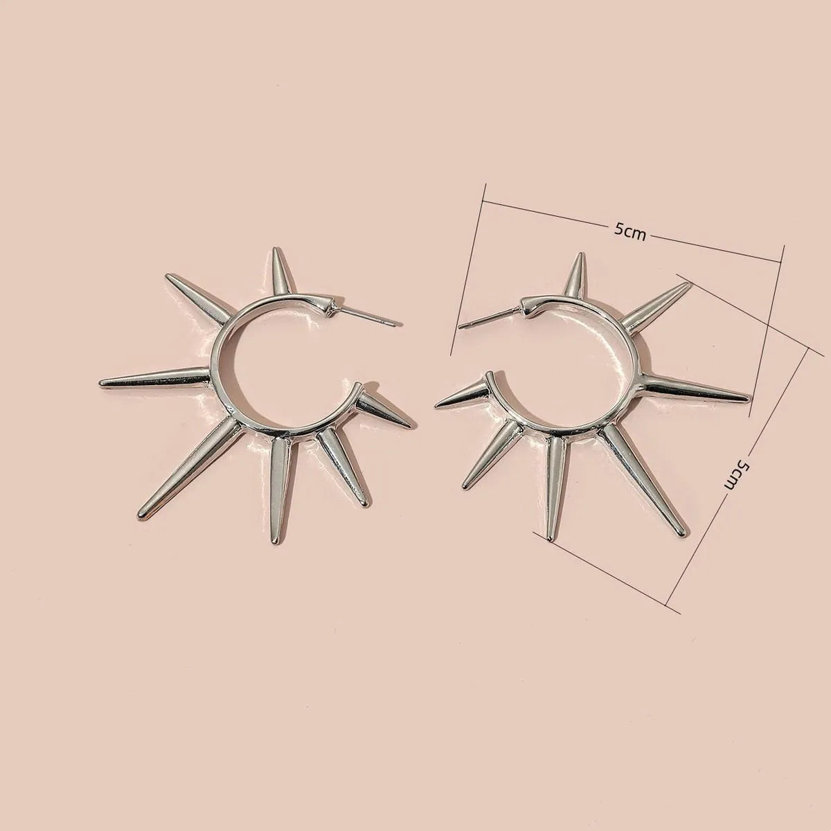 1 Pair Casual Hip-Hop Simple Style Solid Color Zinc Alloy Ear Studs