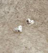 1 Pair Casual Korean Style Heart Shape Plating Inlay Sterling Silver Zircon Ear Studs