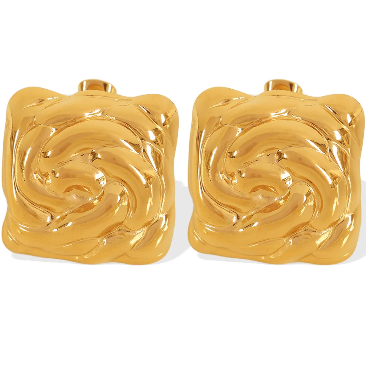 1 Pair Casual Luxurious Modern Style Geometric Plating 304 Stainless Steel 18K Gold Plated Drop Earrings