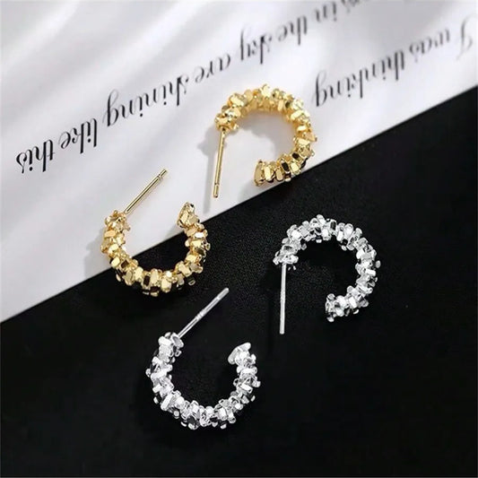 1 Pair Casual Luxurious Queen Geometric 304 Stainless Steel Sterling Silver Gold Plated Earrings