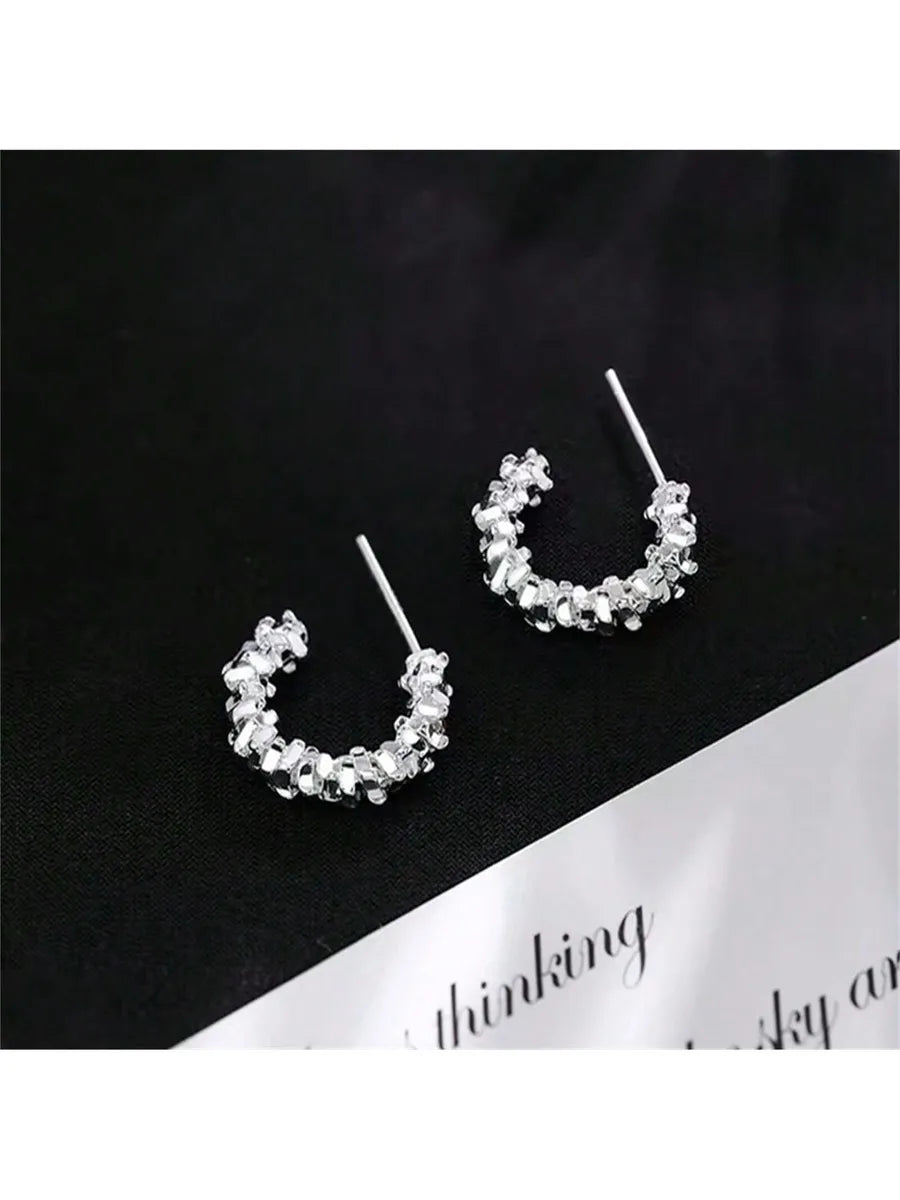 1 Pair Casual Luxurious Queen Geometric 304 Stainless Steel Sterling Silver Gold Plated Earrings