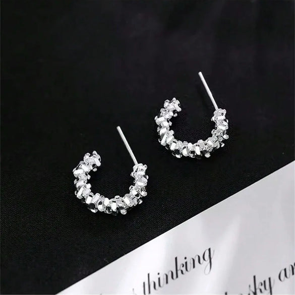 1 Pair Casual Luxurious Queen Geometric 304 Stainless Steel Sterling Silver Gold Plated Earrings