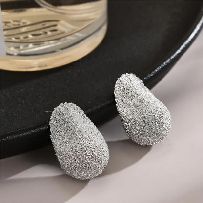 1 Pair Casual Luxurious Simple Style Solid Color Plating Copper 18K Gold Plated Ear Studs