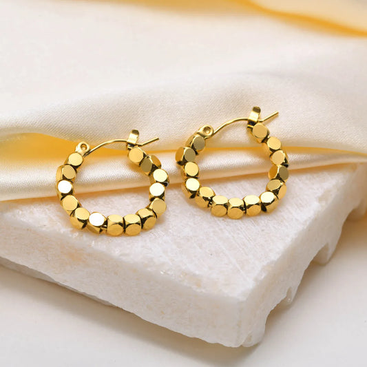 1 Pair Casual Modern Style Circle Plating 201 Stainless Steel Earrings