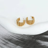 1 Pair Casual Modern Style Classic Style C Shape Plating Stainless Steel 14k Gold Plated Earrings