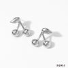 1 Pair Casual Modern Style Sweet Cherry Plating 304 Stainless Steel 16K Gold Plated White Gold Plated Gold Plated Ear Studs