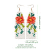 1 Pair Casual Pastoral Flower Beaded Handmade Tassel Seed Bead Drop Earrings