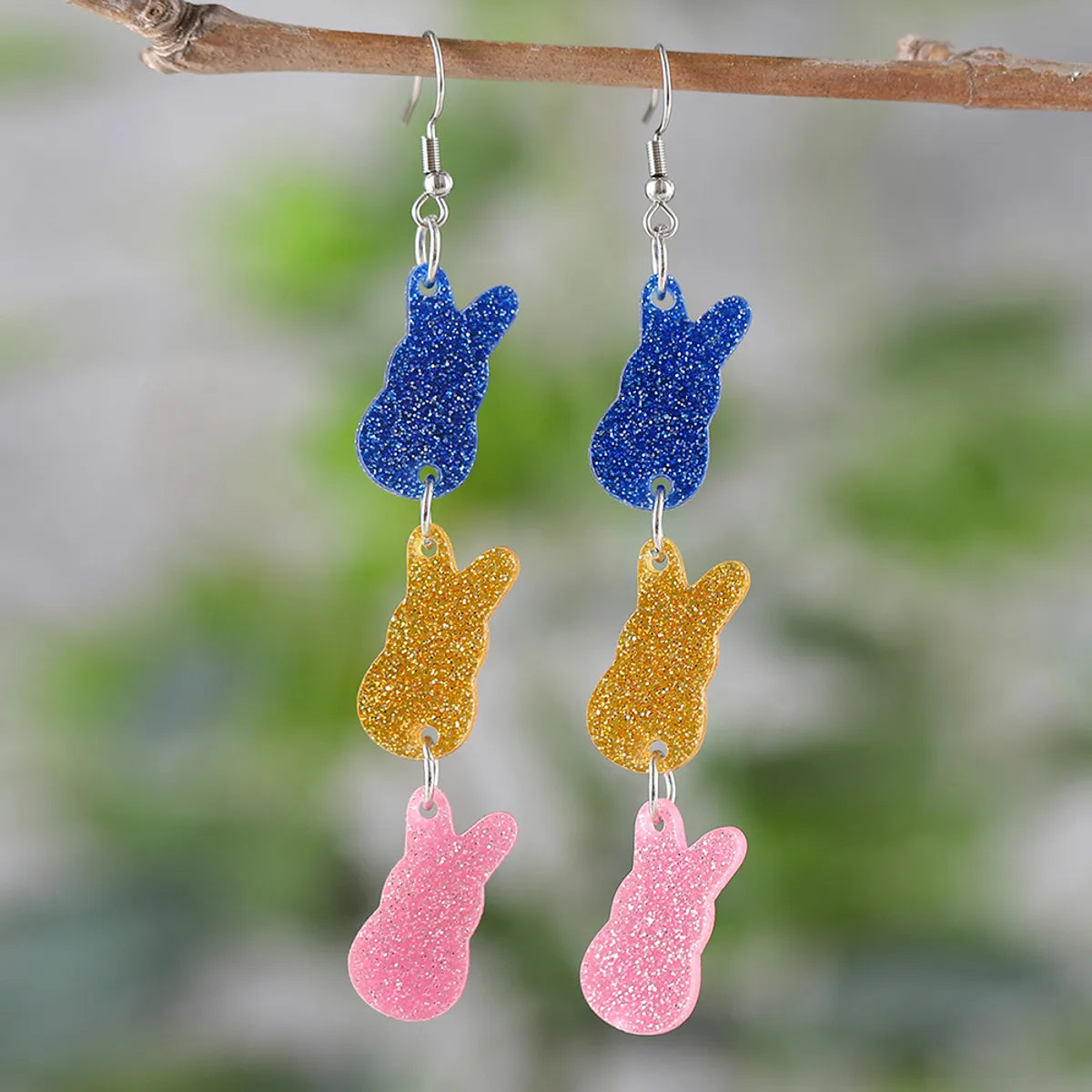 1 Pair Casual Rabbit Arylic Drop Earrings