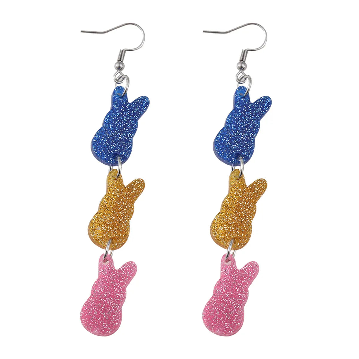 1 Pair Casual Rabbit Arylic Drop Earrings