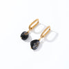 1 Pair Casual Retro French Style Oval Plating 304 Stainless Steel Natural Stone Gold Plated Drop Earrings