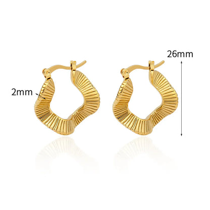 1 Pair Casual Retro Geometric Plating Stainless Steel Earrings