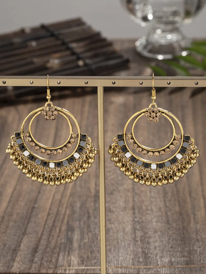 1 Pair Casual Retro Simple Style Geometric Plating Alloy Drop Earrings