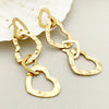 1 Pair Casual Romantic Simple Style Heart Shape Polishing Plating 304 Stainless Steel 14K Gold Plated Drop Earrings