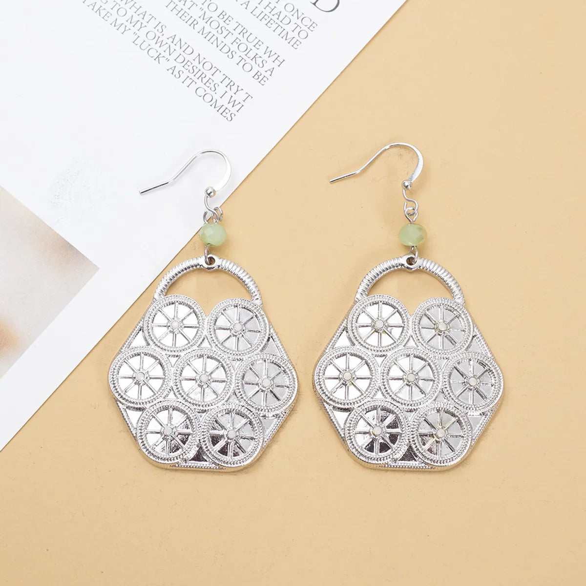 1 Pair Casual Simple Style Bag Alloy Drop Earrings