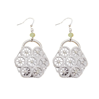 1 Pair Casual Simple Style Bag Alloy Drop Earrings