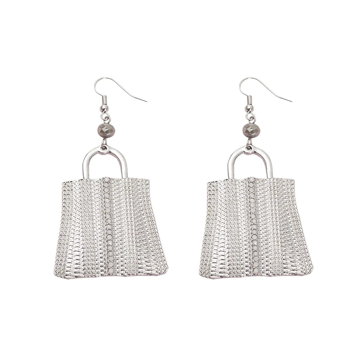 1 Pair Casual Simple Style Bag Alloy Drop Earrings