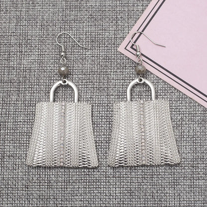 1 Pair Casual Simple Style Bag Alloy Drop Earrings