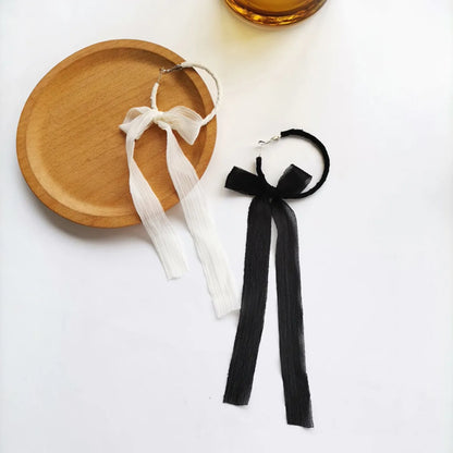 1 Pair Casual Simple Style Bow Knot Cloth Metal Earrings