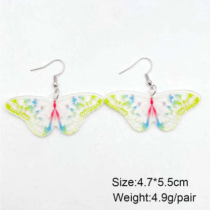 1 Pair Casual Simple Style Butterfly Arylic Drop Earrings