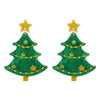 1 Pair Casual Simple Style Christmas Hat Christmas Tree Gingerbread Arylic Pu Leather Seed Bead Drop Earrings