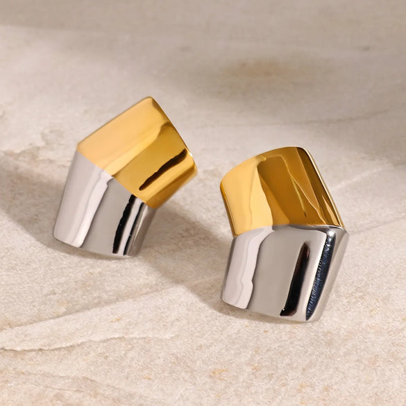 1 Pair Casual Simple Style Classic Style Color Block 304 Stainless Steel Ear Studs