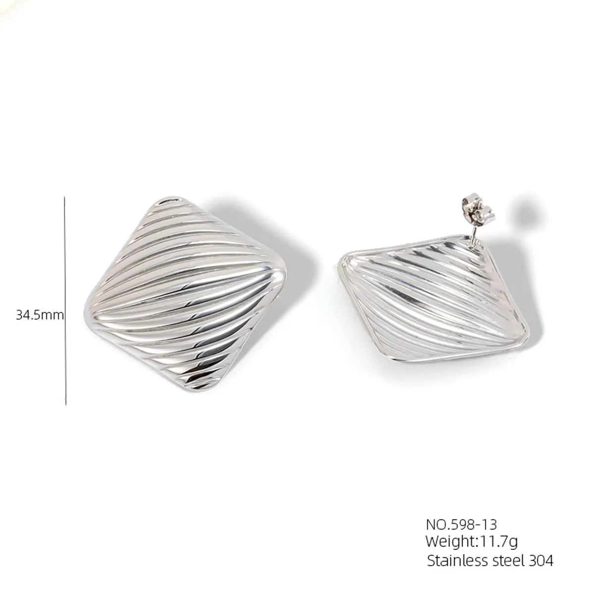 1 Pair Casual Simple Style Classic Style Geometric Scallop Heart Shape 304 Stainless Steel 18K Gold Plated Ear Studs