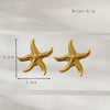 1 Pair Casual Simple Style Classic Style Starfish 304 Stainless Steel Ear Studs