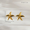 1 Pair Casual Simple Style Classic Style Starfish 304 Stainless Steel Ear Studs