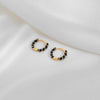 1 Pair Casual Simple Style Commute Circle Round Painted Enamel Copper Gold Plated Earrings