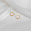 1 Pair Casual Simple Style Commute Circle Round Painted Enamel Copper Gold Plated Earrings