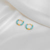 1 Pair Casual Simple Style Commute Circle Round Painted Enamel Copper Gold Plated Earrings