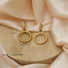 1 Pair Casual Simple Style Commute Round Polishing 304 Stainless Steel 18K Gold Plated Drop Earrings