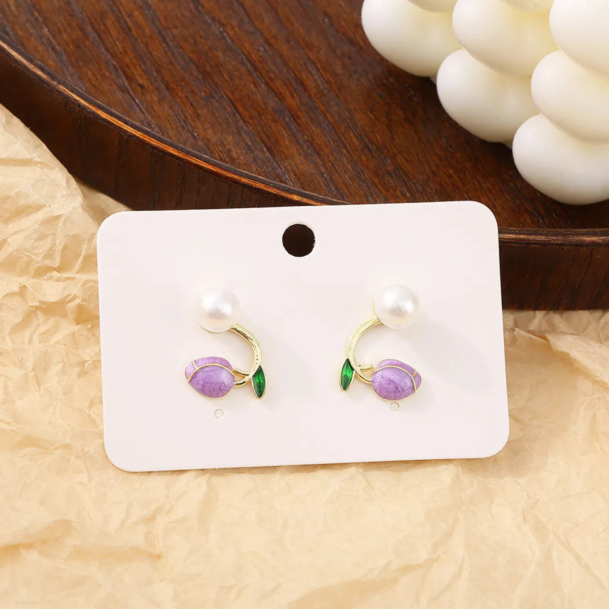 1 Pair Casual Simple Style Flower Bow Knot Inlay Alloy Rhinestones Earrings