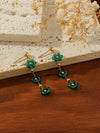 1 Pair Casual Simple Style Flower Plating 306 Stainless Steel Artificial Crystal Drop Earrings