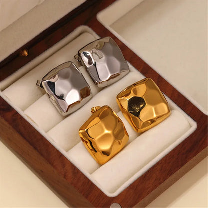 1 Pair Casual Simple Style Geometric 304 Stainless Steel 18K Gold Plated Ear Studs