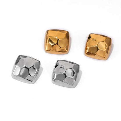 1 Pair Casual Simple Style Geometric 304 Stainless Steel 18K Gold Plated Ear Studs