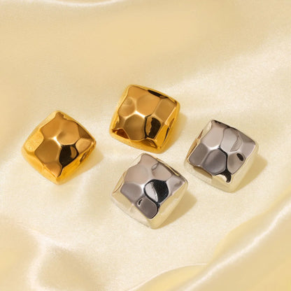 1 Pair Casual Simple Style Geometric 304 Stainless Steel 18K Gold Plated Ear Studs