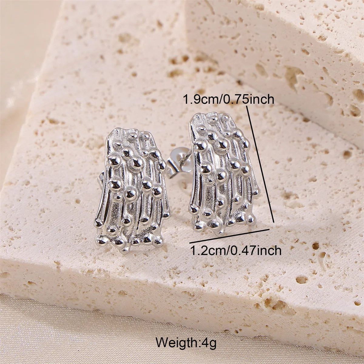 1 Pair Casual Simple Style Geometric 304 Stainless Steel 18K Gold Plated Ear Studs