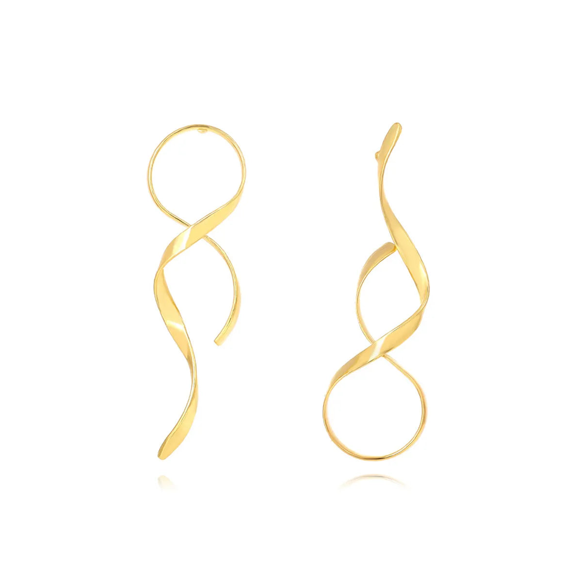 1 Pair Casual Simple Style Geometric Asymmetrical Plating Alloy Ear Studs