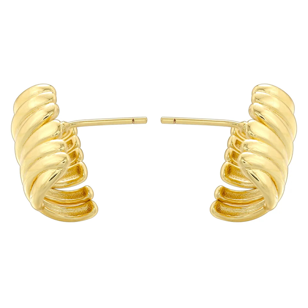 1 Pair Casual Simple Style Geometric Copper 18K Gold Plated Ear Studs