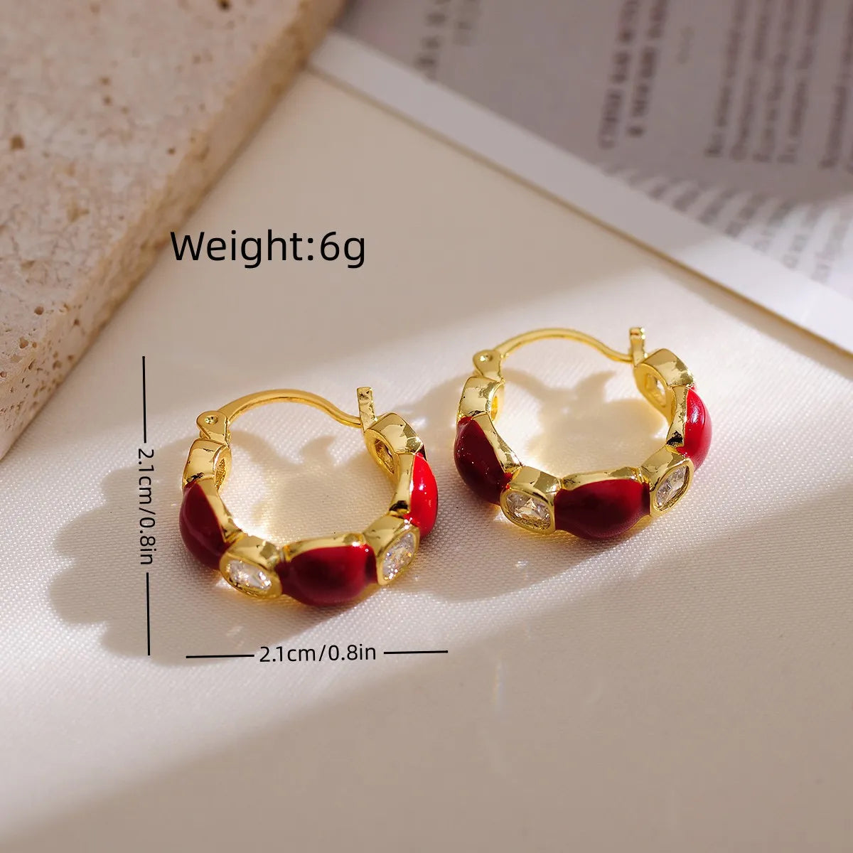 1 Pair Casual Simple Style Geometric Copper 18k Gold Plated Hoop Earrings Ear Studs